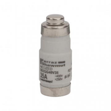 R219826  D02GG40V35  D02 GG 400VAC 35A GECİKMELİ SİGORTA FERRAZ SHAWMUT - MERSEN MARKA